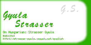 gyula strasser business card